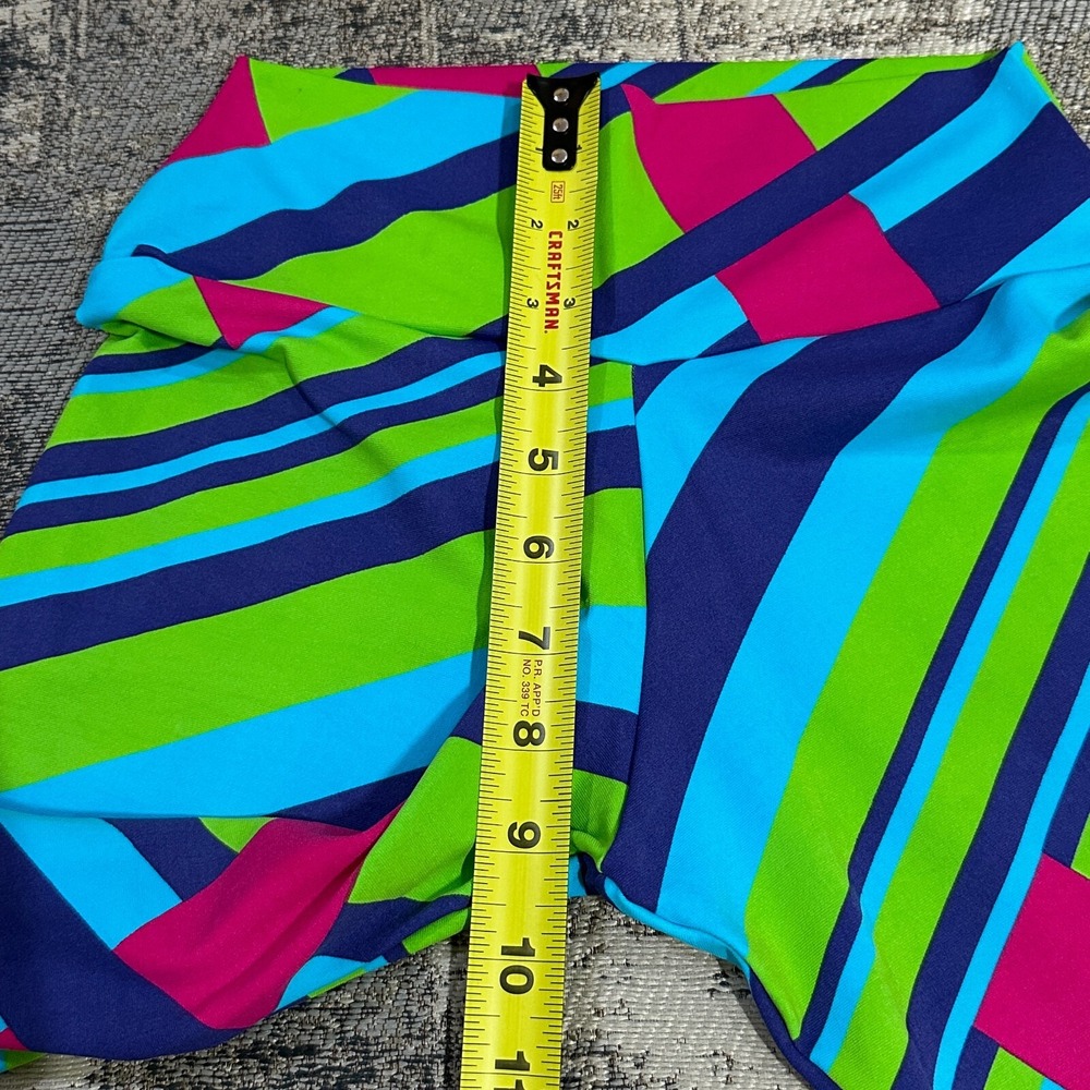 ZNG Gym Wear Workout Womens M Leggings Brazil NEW Pants Multicolor Stripes - Picture 5 of 7